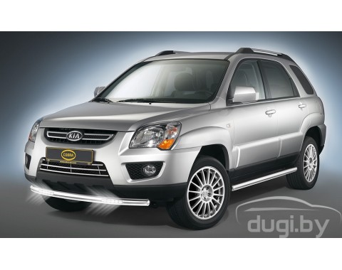 Одинарная труба "Cobra" с Led подсветкой для Tucson